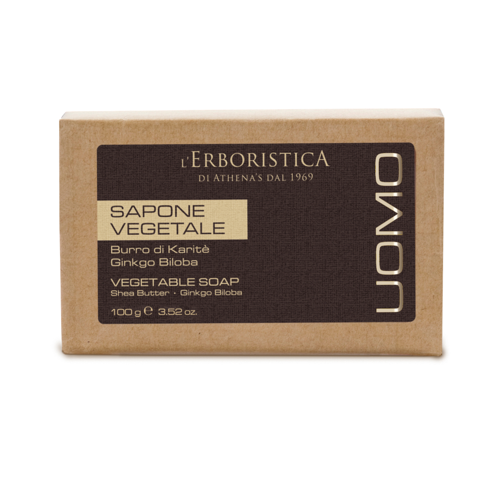 Sapun Uomo Vegetal cu Ginkgo Biloba, 100 g, L'Erboristica