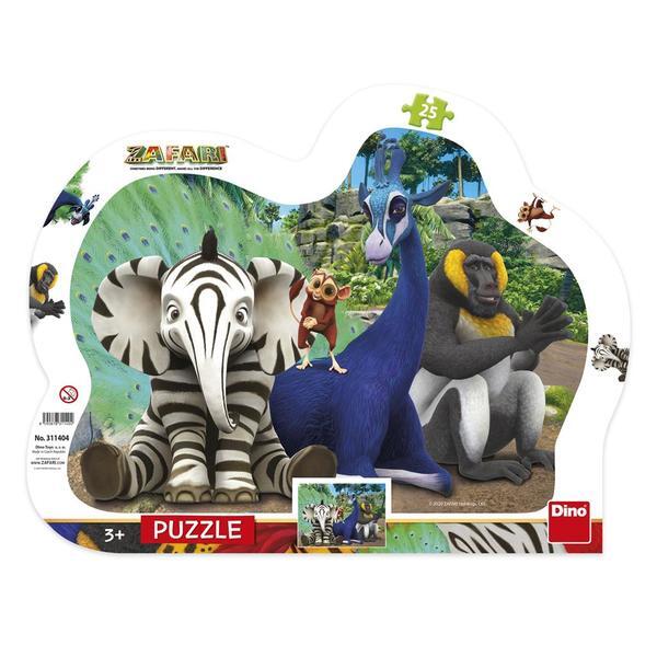 Puzzle cu rama Zafari, 25 piese, Dino Toys