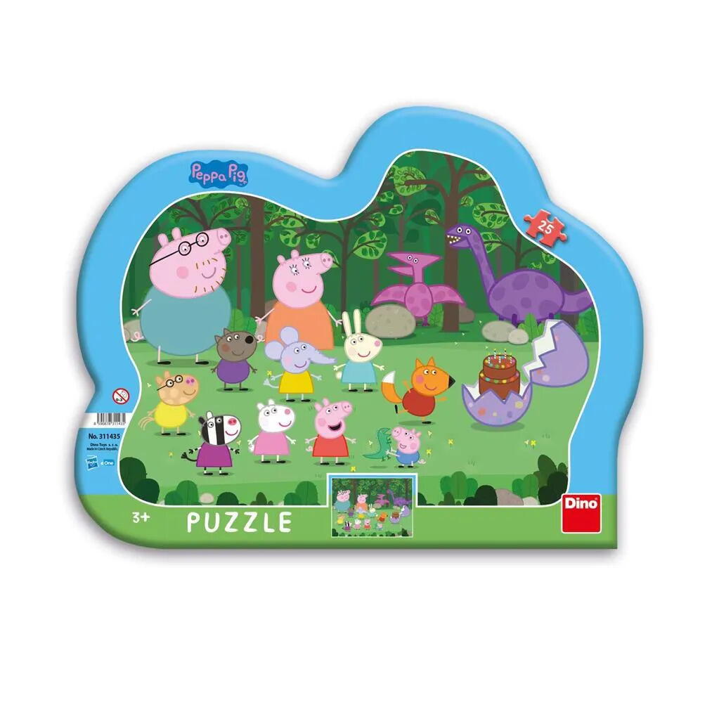 Puzzle cu rama Peppa Pig, +3 ani, 25 piese, Dino Toys