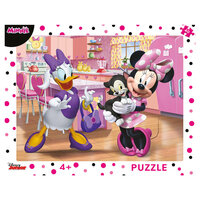 Puzzle cu rama Minnie, 4 ani+,40 piese, Dino Toys