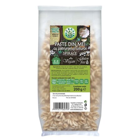 Paste din mei cu patrunjel si usturoi, spirale