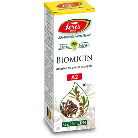 Biomicin solutie de uleiuri esentiale A2, 10 ml, Fares