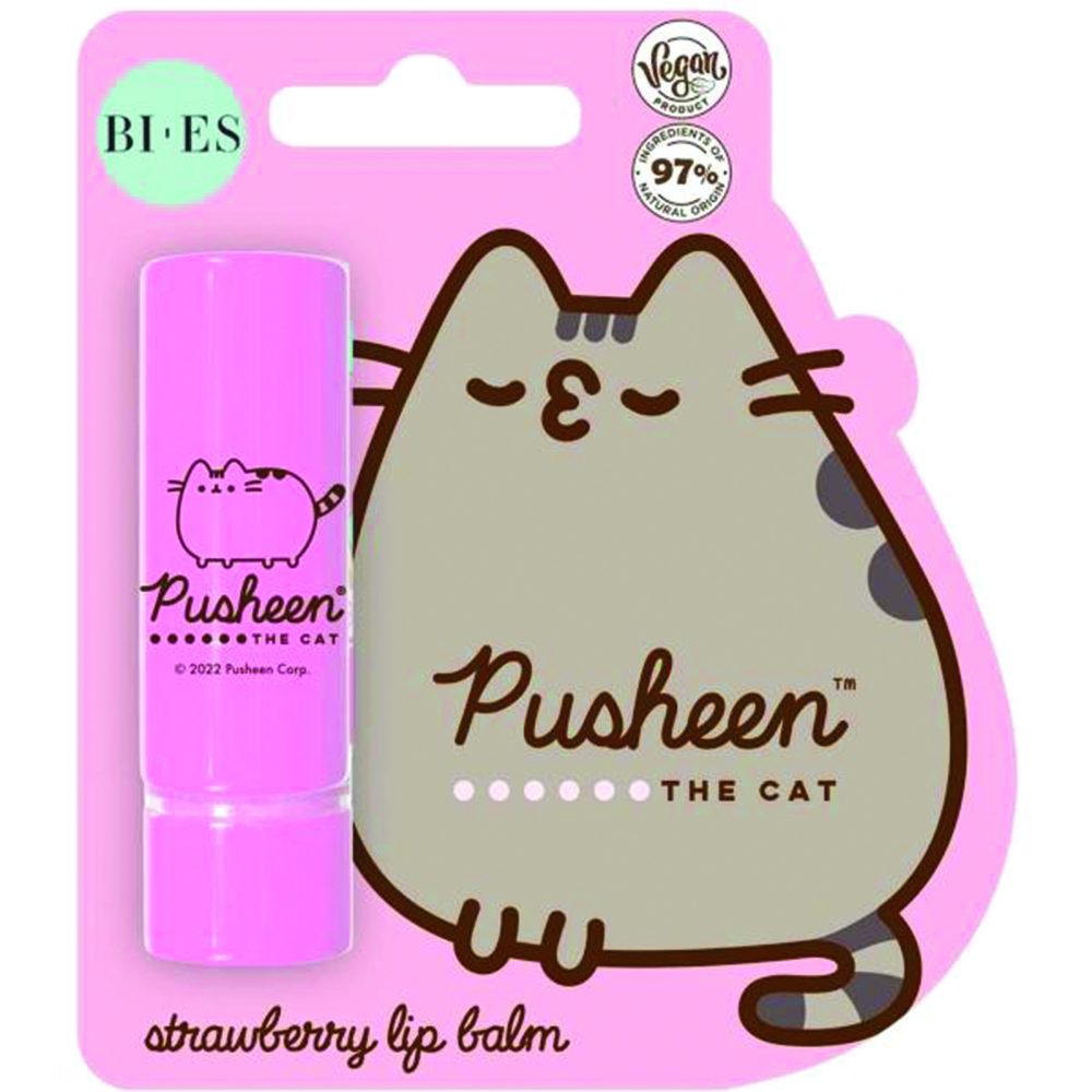 Balsam de buze cu capsuni, 4 g, Pusheen