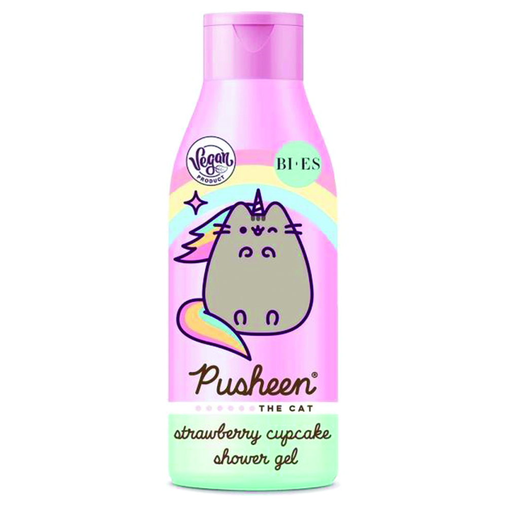 Gel de dus cu aroma de capsuni Cupcake, 400 ml, Pusheen