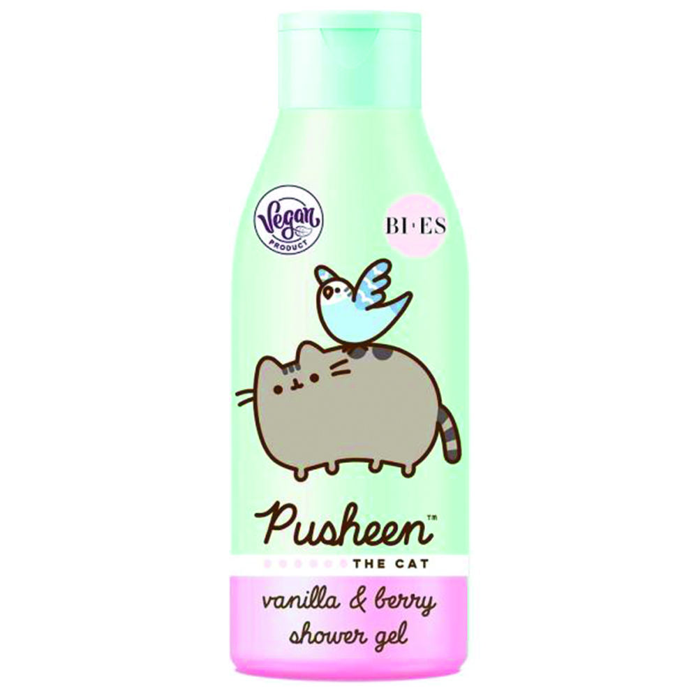 Gel de dus cu aroma de vanilie si fructe de padure, 400 ml, Pusheen