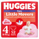 Scutece Little Movers Pants Girl, Nr. 4, 9-14 kg, 52 bucati, Huggies 801171