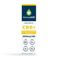 Ulei de canepa cu 2000 mg CBD, 500 mg CBDA, 500 mg CBGA, 200 mg Boswellia, 10 ml, HempAID