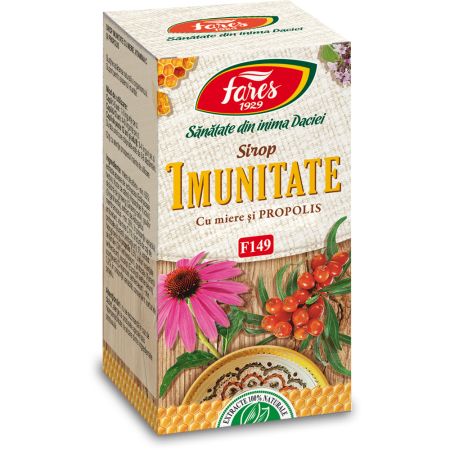 Sirop imunitate cu miere, 100 ml, Fares