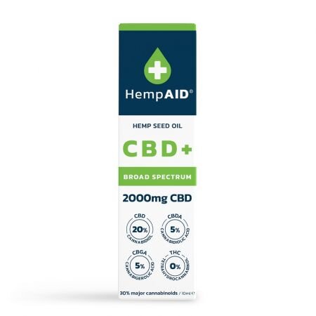 Ulei de canepa cu 2000 mg CBD, 500 mg CBDA, 500 mg CBGA