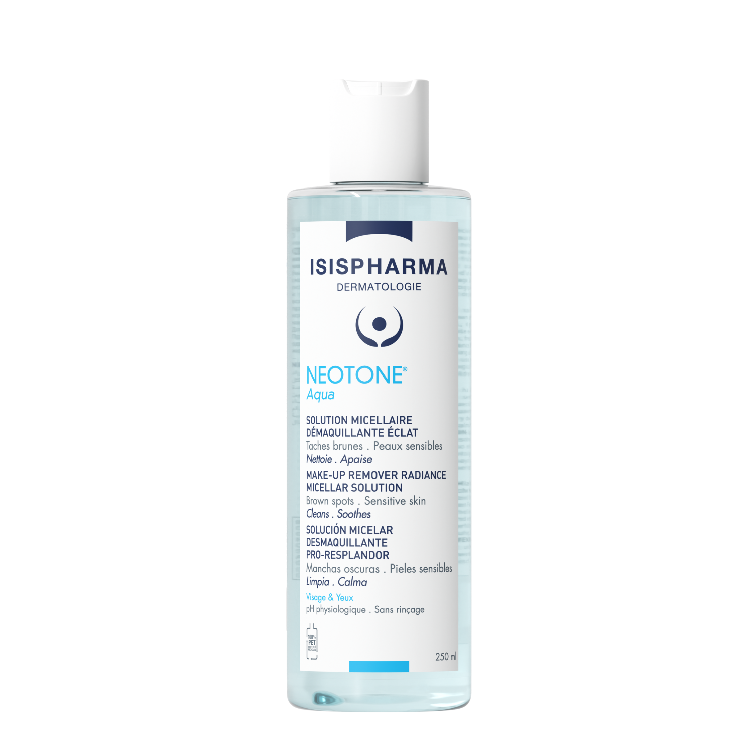 Solutie micelara demachianta Neotone Aqua, 250 ml, Isispharma