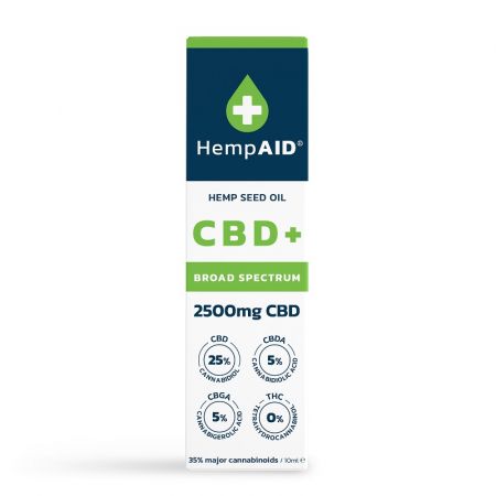 Ulei de canepa cu 2500 mg CBD, 10 ml, HempAID