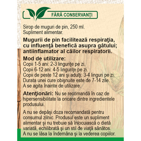 Muguri de pin sirop, 250 ml, Fares 718435