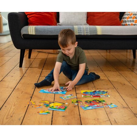 Set 4 puzzle Vehicule, +3 ani, 30 piese, Galt 546487