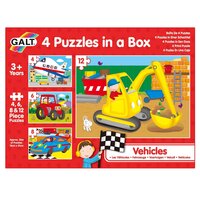 Set 4 puzzle Vehicule, +3 ani, 30 piese, Galt