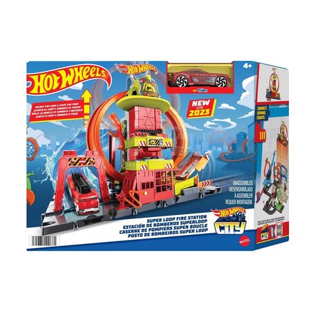 Statia de pompieri Super Loop, Hot Wheels 546500