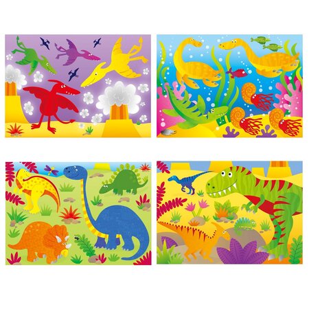 Set 4 puzzle Dinozauri, +3 ani, 72 piese, Galt 546516