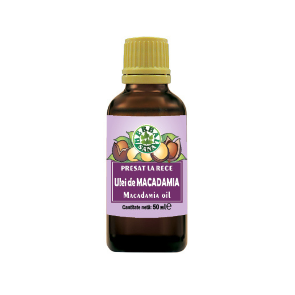 Ulei de Macadamia presat la rece, 50 ml, Herbal Sana