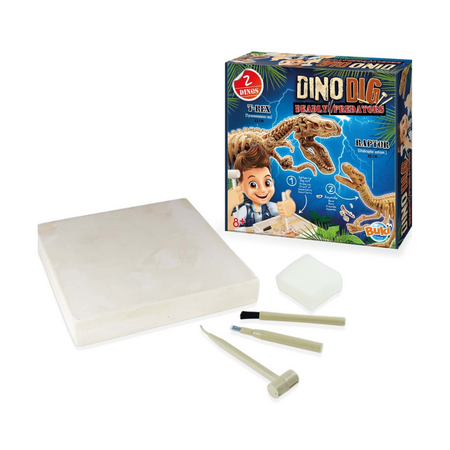 Joc educativ Kit de sapat Dinozaur, 8 ani+, Buki 546566