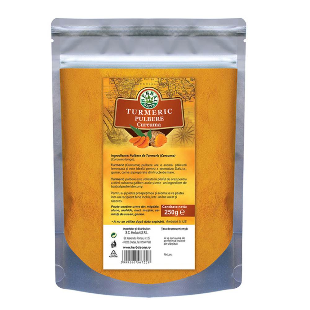 Turmeric pulbere, 250 g, Herbal Sana