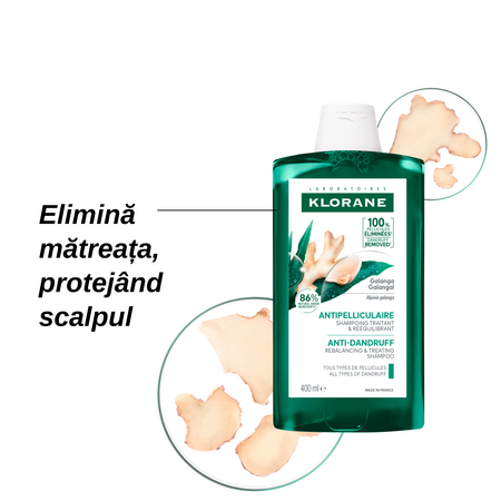 Sampon antimatreata cu galangal, 400 ml, Klorane 781856