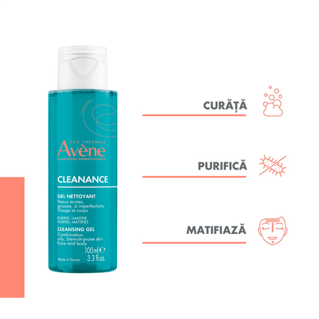 Gel de curatare pentru tenul gras cu tendinta acneica Cleanance, 100 ml, Avene 647019