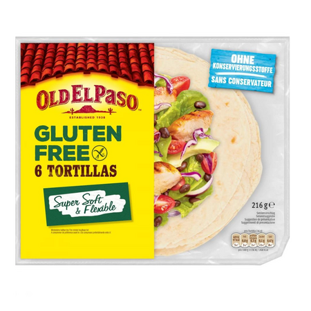 Tortillas fara gluten