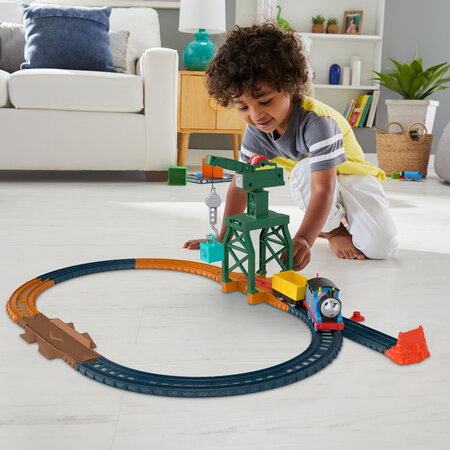 Set de joaca cu locomotiva motorizata Cranky si accesorii, +3 ani, Thomas & Friends 546901
