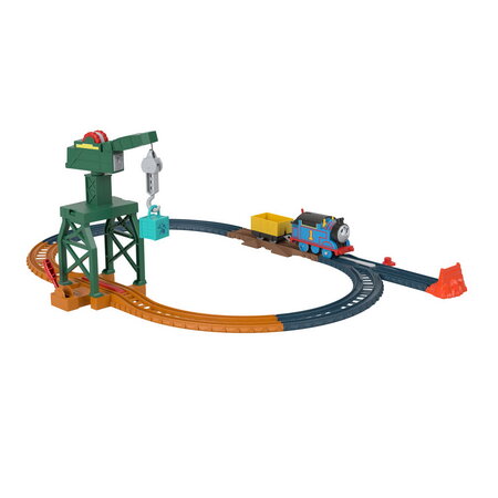 Set de joaca cu locomotiva motorizata Cranky si accesorii