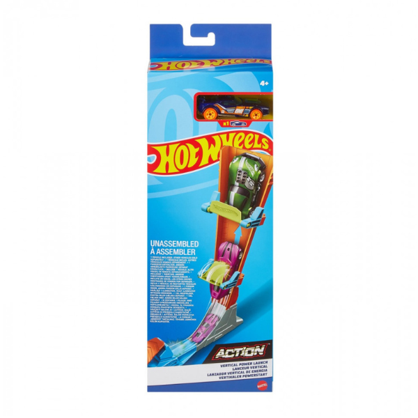 Set Pista Action Classic Lansarea puterii verticale, + 3 ani, Hot Wheels