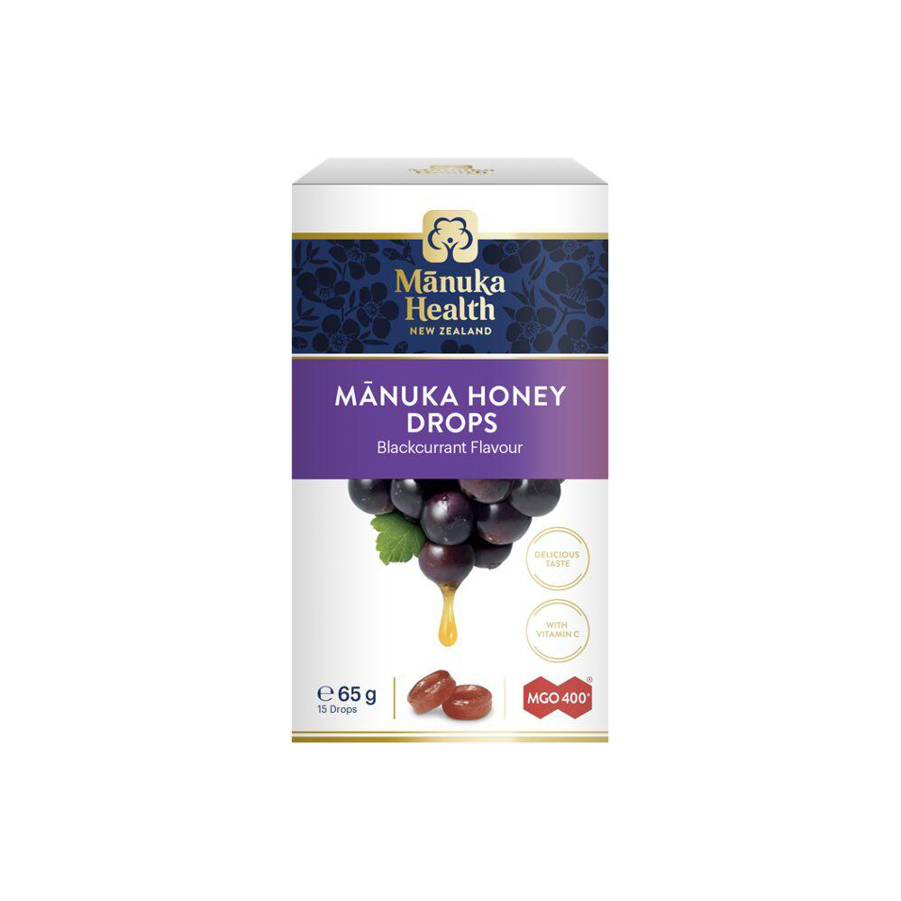 Manuka MGO 400 si coacaze bomboane, 15 bucati, Manuka Health