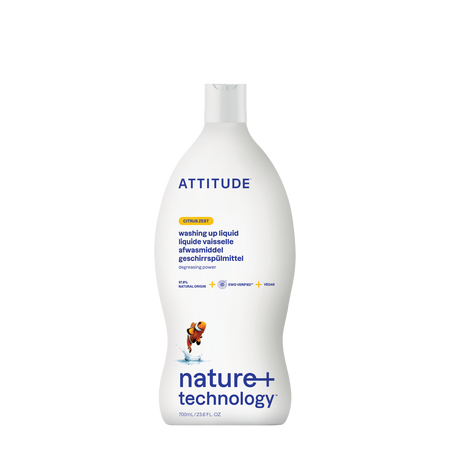 Detergent lichid de vase cu coaja de citrice, 700 ml, Attitude 