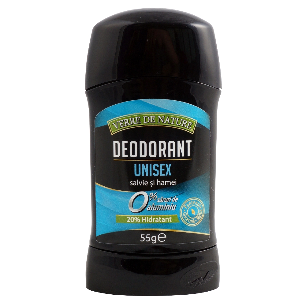 Deodorant unisex cu salvie, hamei si nalba, 55 g, Verre de Nature