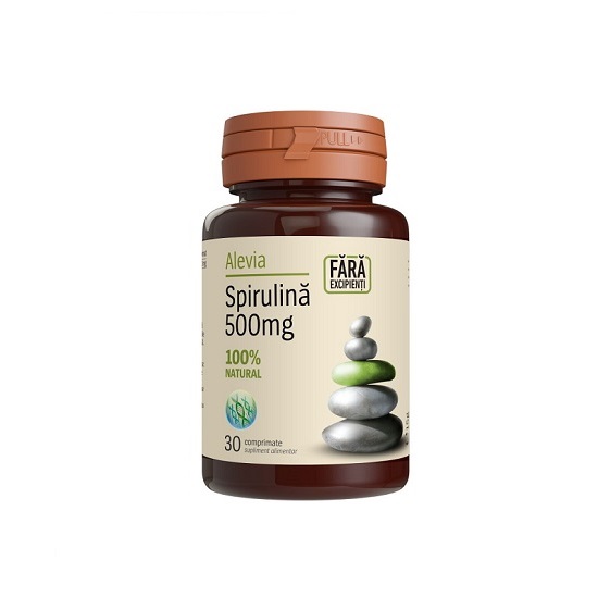 Spirulina 500mg, 30 tablete, Alevia