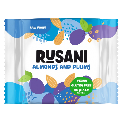 Biscuiti vegani cu migdale si prune, 40 g, Rusani