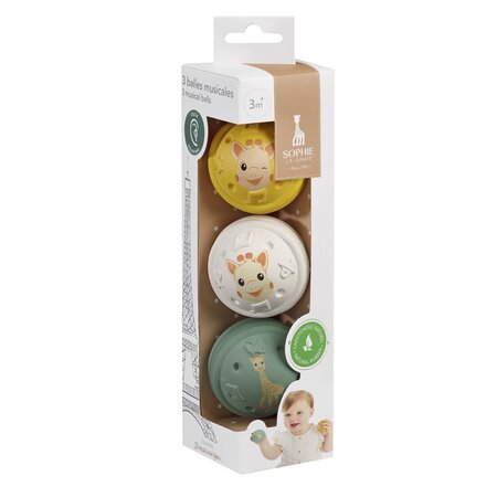 Set 3 bile muzicale Sophie, +3 luni, Vulli 547381
