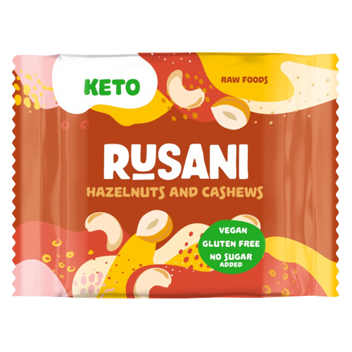 Biscuiti vegani cu alune si caju, 40 g, Rusani