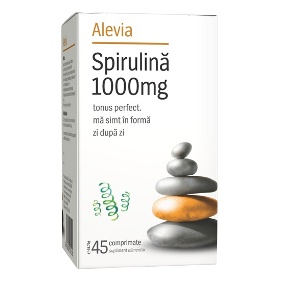 Spirulina 1000mg, 45 comprimate, Alevia