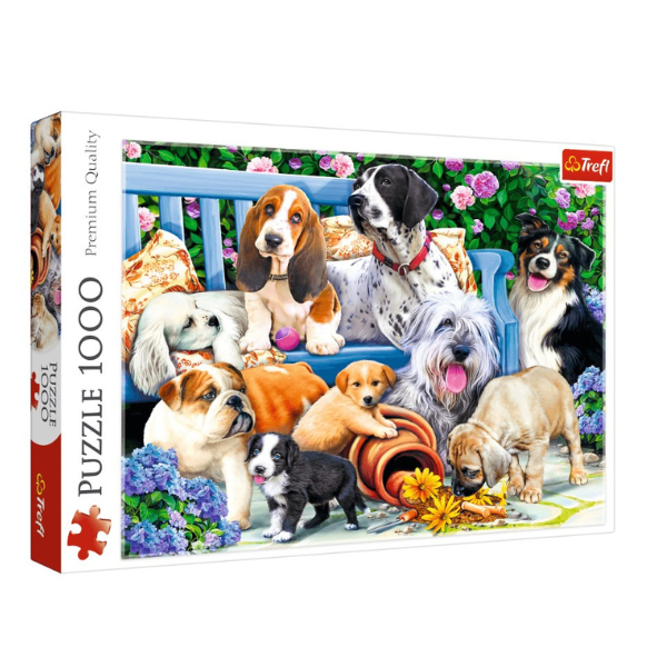 Puzzle Caini din gradina, 1000 de piese, Trefl