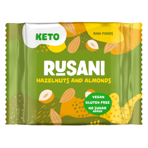 Biscuiti vegani cu alune si migdale, 40 g, Rusani