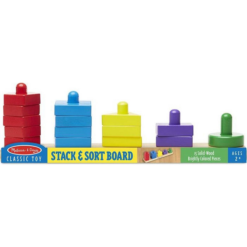 Forme din lemn pentru sortat si stivuit, +2 ani, Melissa & Doug