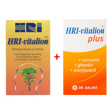 Pachet Hri - Vitalion 54 taplete + Hri - Vitalion plus 18 tablete
