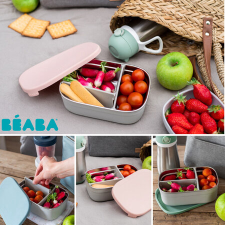 Caserola din inox, Powder Pink, Beaba 547893