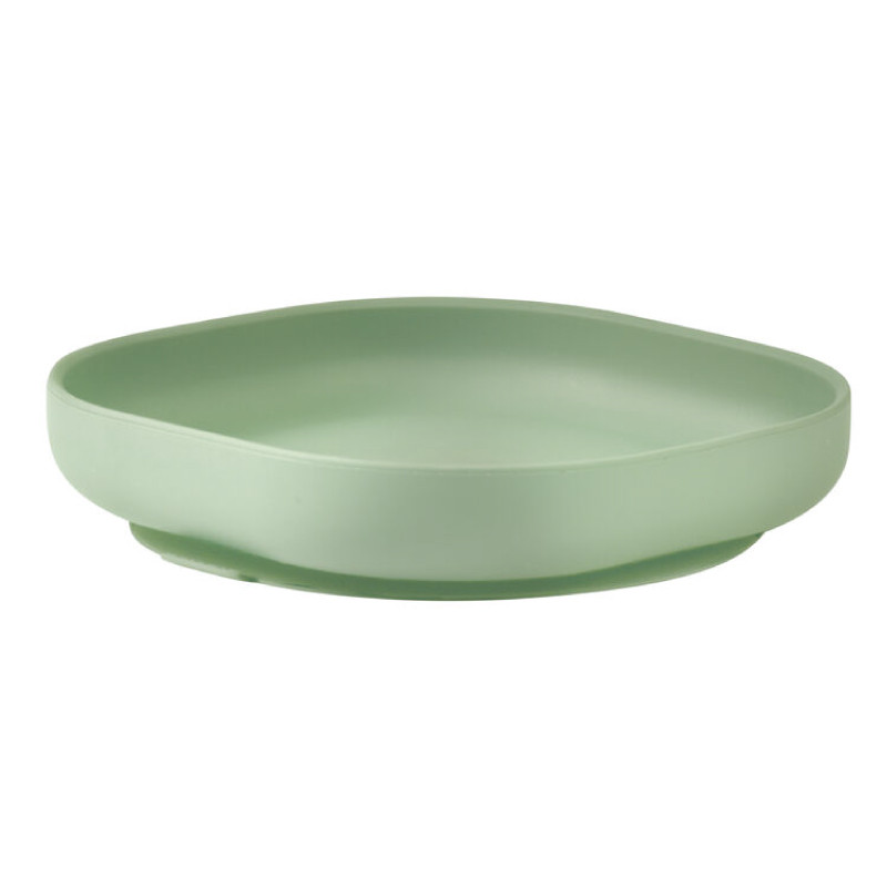 Farfurie din silicon cu ventuza, Sage Green, Beaba