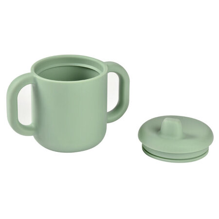 Cana de antrenament din silicon, Sage Green, Beaba 548024