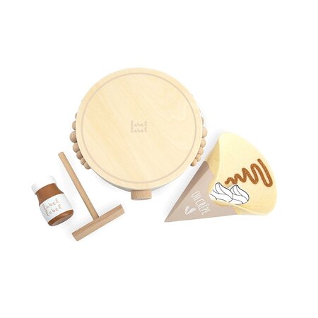 Aparat pentru clatite jucarie din lemn, Nougat, +18 luni, Label Label 548094