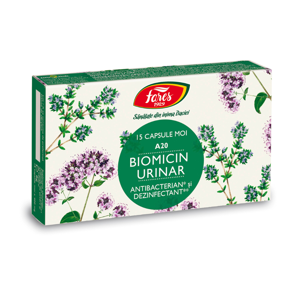 Biomicin Urinar, 15 capsule, Fares