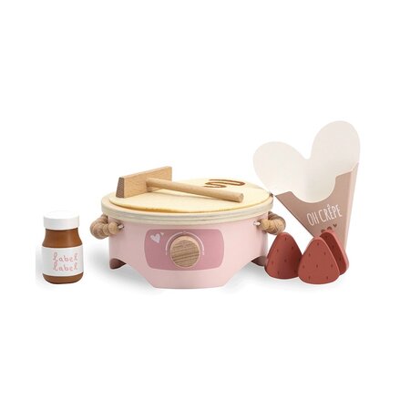 Aparat pentru clatite jucarie din lemn, Pink