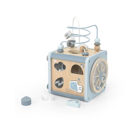 Jucarie cub din lemn, Blue, Label Label 548109