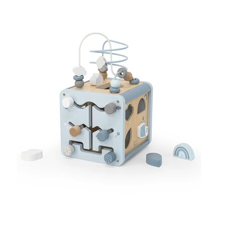 Jucarie cub din lemn, Blue, Label Label 548108