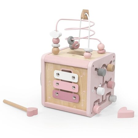 Jucarie cub din lemn, Pink